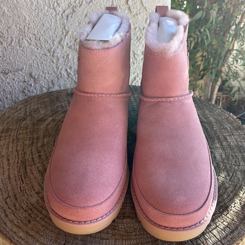 UGG Pink Classic Zip Mini Boot - Picture 4 of 5